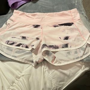 Multicolored light pink Lululemon shorts